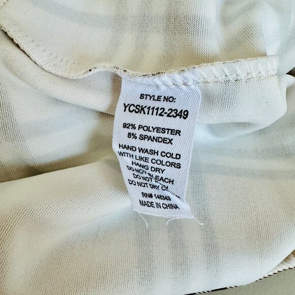 BLACK IBIS PLEATED CHECKERED SHORT SKORTS SKIRT WITH SHORTS LARGE - Picture 5 of 6